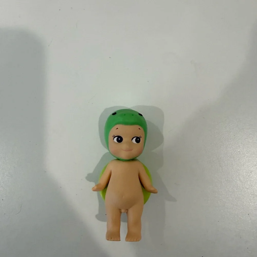 Cute Green Frog Costume Baby Doll Keychain - Kids Toy
